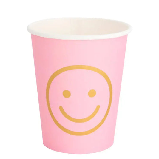 Blush Smiley Face Cups