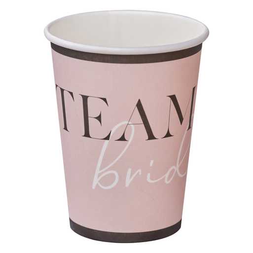 Team Bride Bridal Party Paper Cups