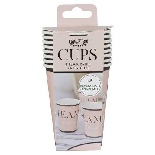 Team Bride Bridal Party Paper Cups