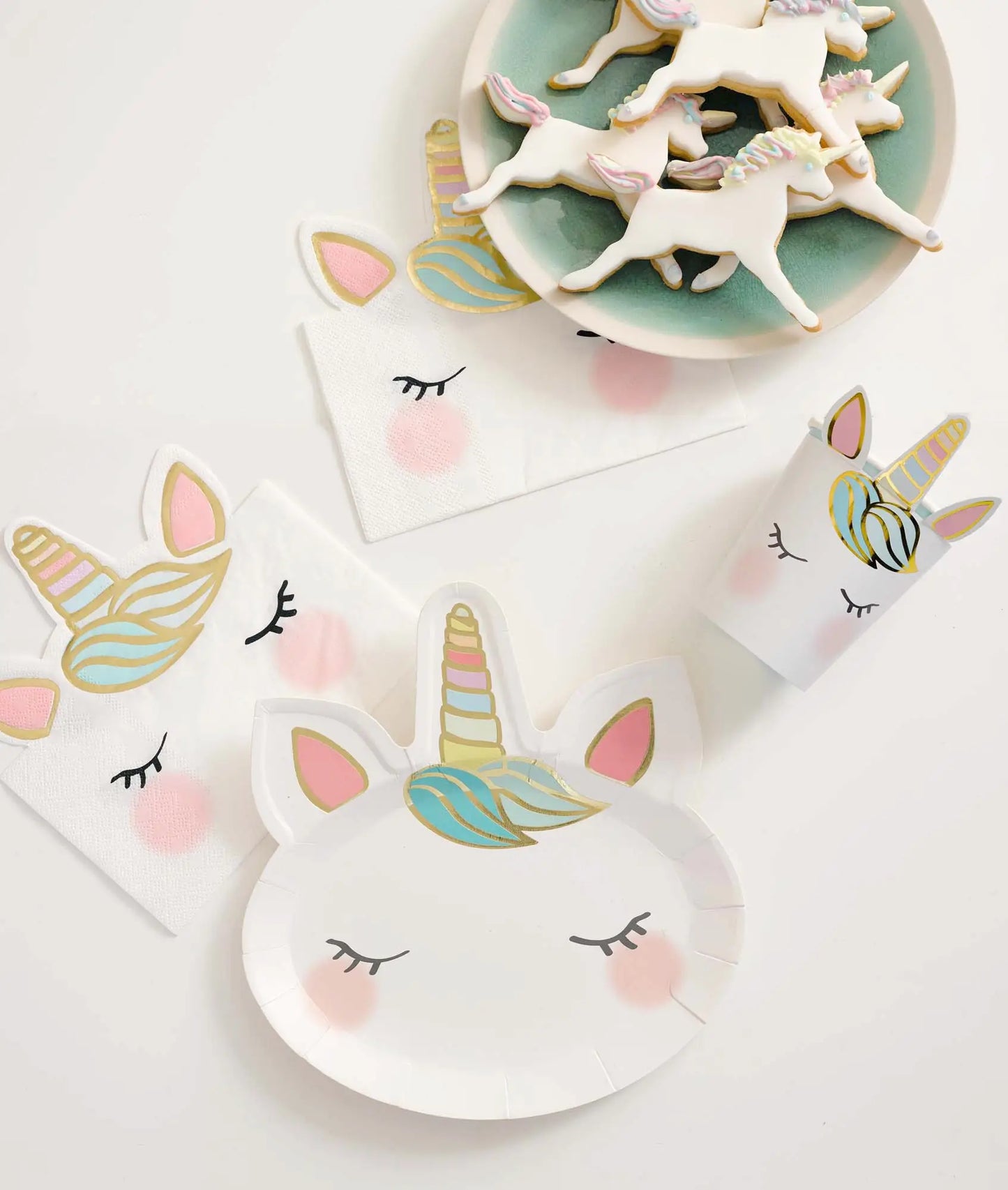 Unicorn Face Plates - 8 Pack