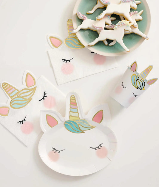 Unicorn Face Plates - 8 Pack